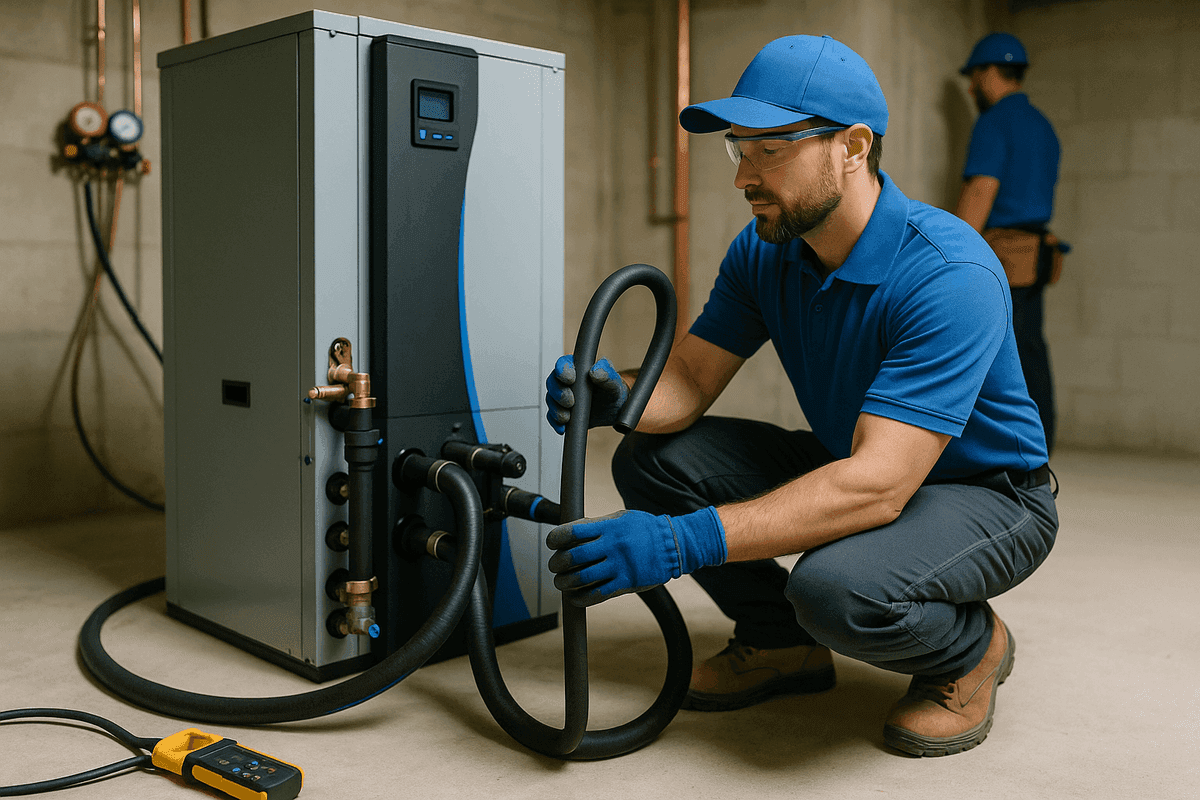 Geothermal service by AJ's HVAC